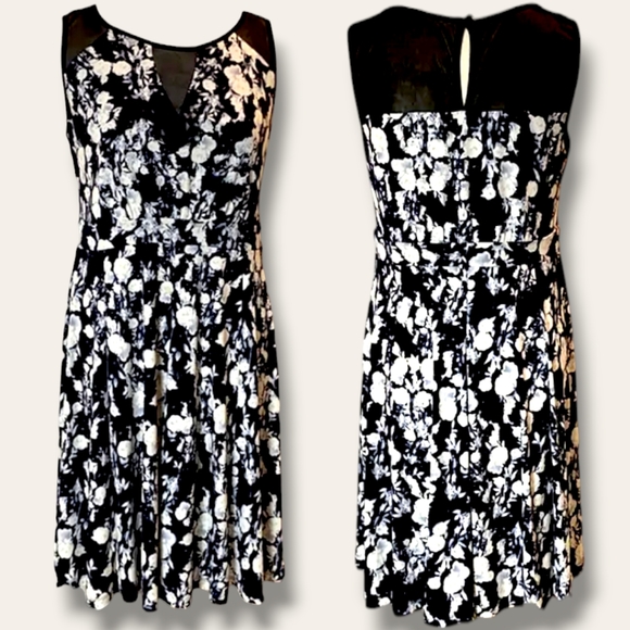 👗Gorgeous Dress by En Focus Studios Floral Knee Length, Blue & White - Picture 3 of 6